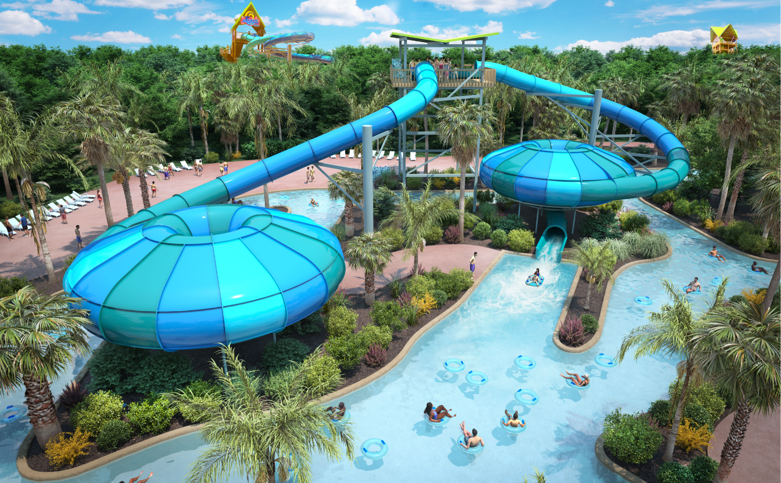 Projeção da nova atração do Aquatica, que possui 39 metros de altura e interior com projeções aquáticas / Divulgação