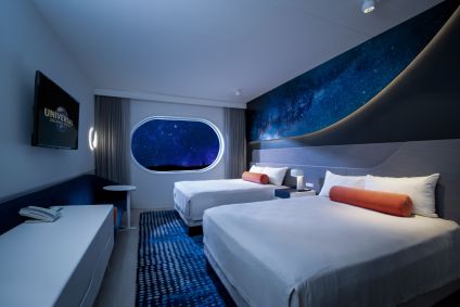 Interior de um dos quartos dos novos resorts da Universal em Orlando (EUA)