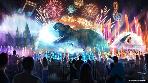 Projeto do novo show nas águas da lagoa do Universal Studios Florida