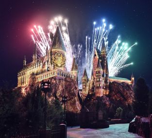 Projeto do novo show de projeções no Castelo de Hogwarts no Universal Islands of Adventure