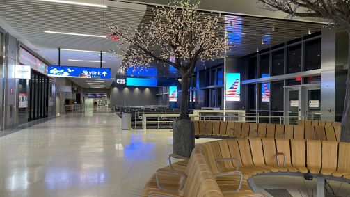 Portões de embarque do Aeroporto Internacional de Dallas/Fort Worth, nos Estados Unidos