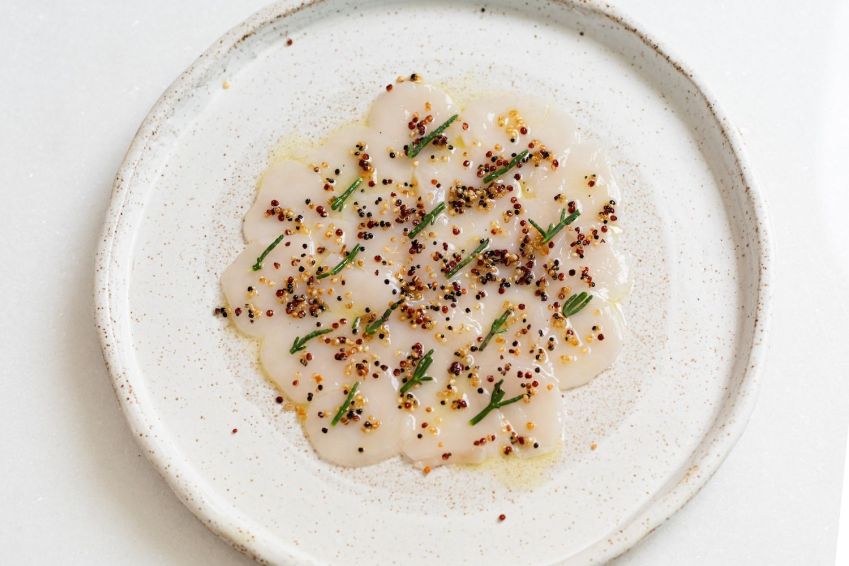 Carpaccio de vieira / Duda Gulman