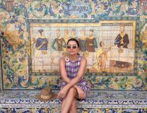 Daniela Filomeno na Plaza de España, em Sevilha