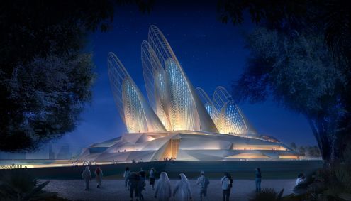 Projeto do Museu Nacional dos Emirados Árabes Unidos em Abu Dhabi