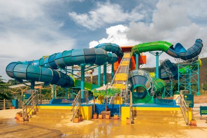 Toboáguas do brinquedo Turbilhados, no Hot Park de Rio Quente, em Goiás