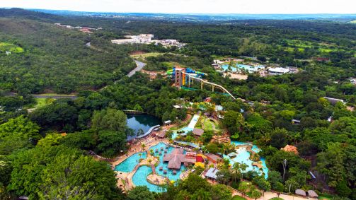 Vista aérea do Hot Park, em Goiás