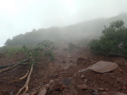 Propriedade viticultora na cidade de Pinto Bandeira (RS) destruída pelas chuvas no estado