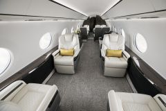 Interior do avião Gulfstream G700