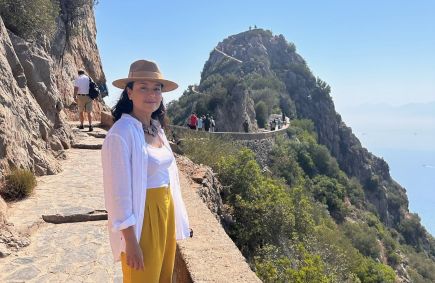Daniela Filomeno no Parque Nacional de Gouraya, em Bejaia, na Argélia