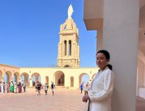 Daniela Filomeno no Forte de Santa Cruz, em Orã, na Argélia