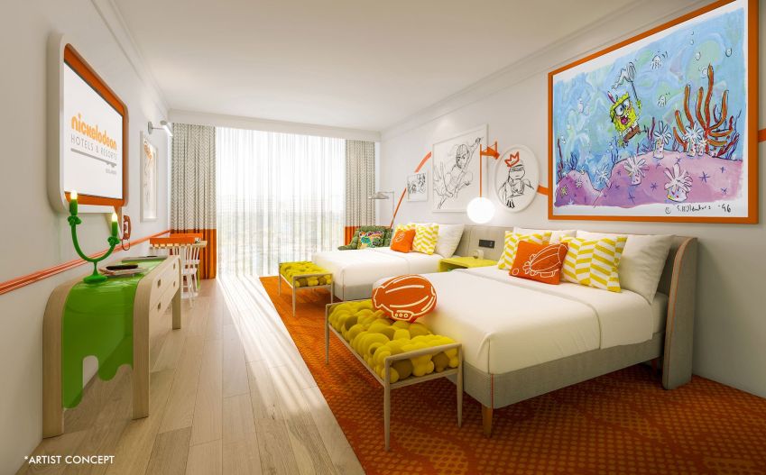 Resort terá mais de 400 quartos, incluindo suítes temáticas de personagens da empresa / Divulgação