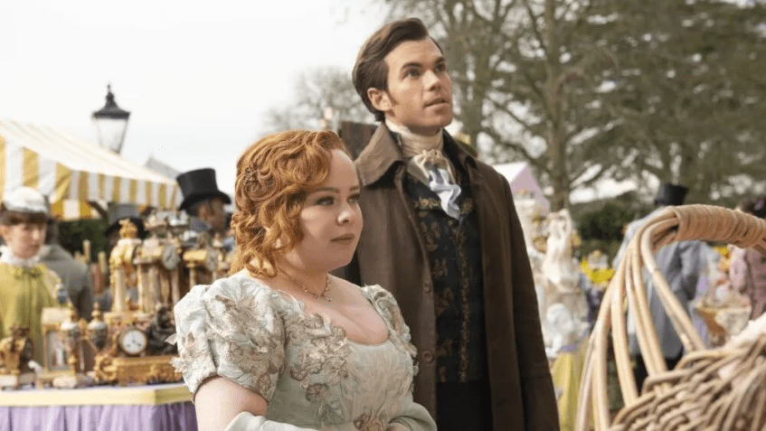 Personagens Penelope Featherington e Colin Bridgerton em cena da 3ª temporada de "Bridgerton" / Liam Daniel/ Netflix