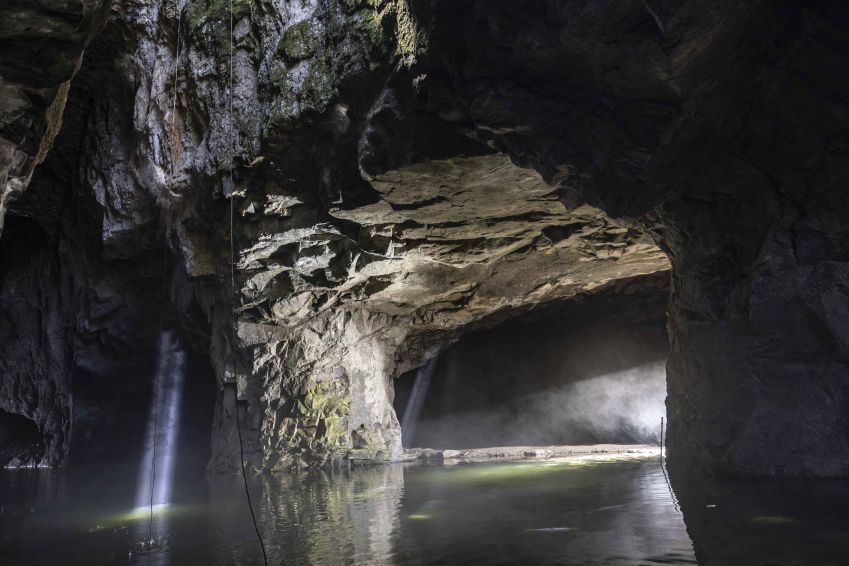 Gruta dos Anjos, em Socorro (SP), foi local de gravações para novela / Globo/Fabio Rocha