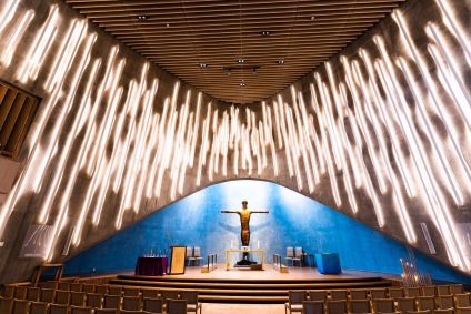 Interior da Catedral da Aurora Boreal, em Alta, na Noruega