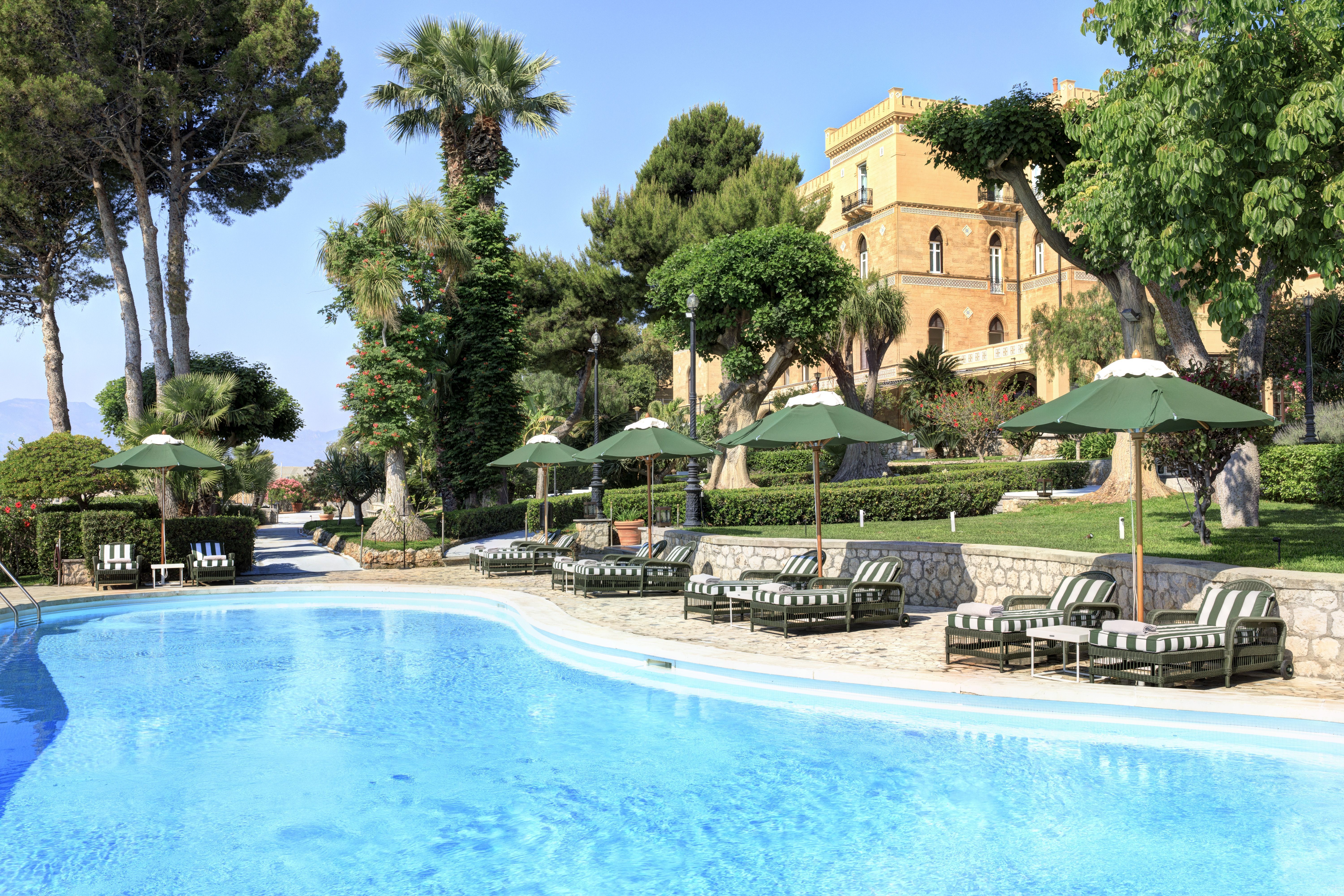 Piscina do Villa Igiea hotel em Palermo, no Itália