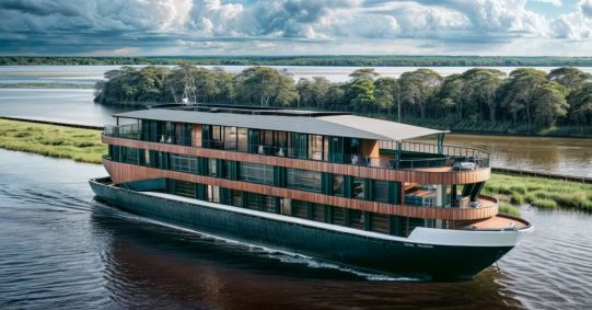 Projeto do novo barco de luxo Pure Amazon