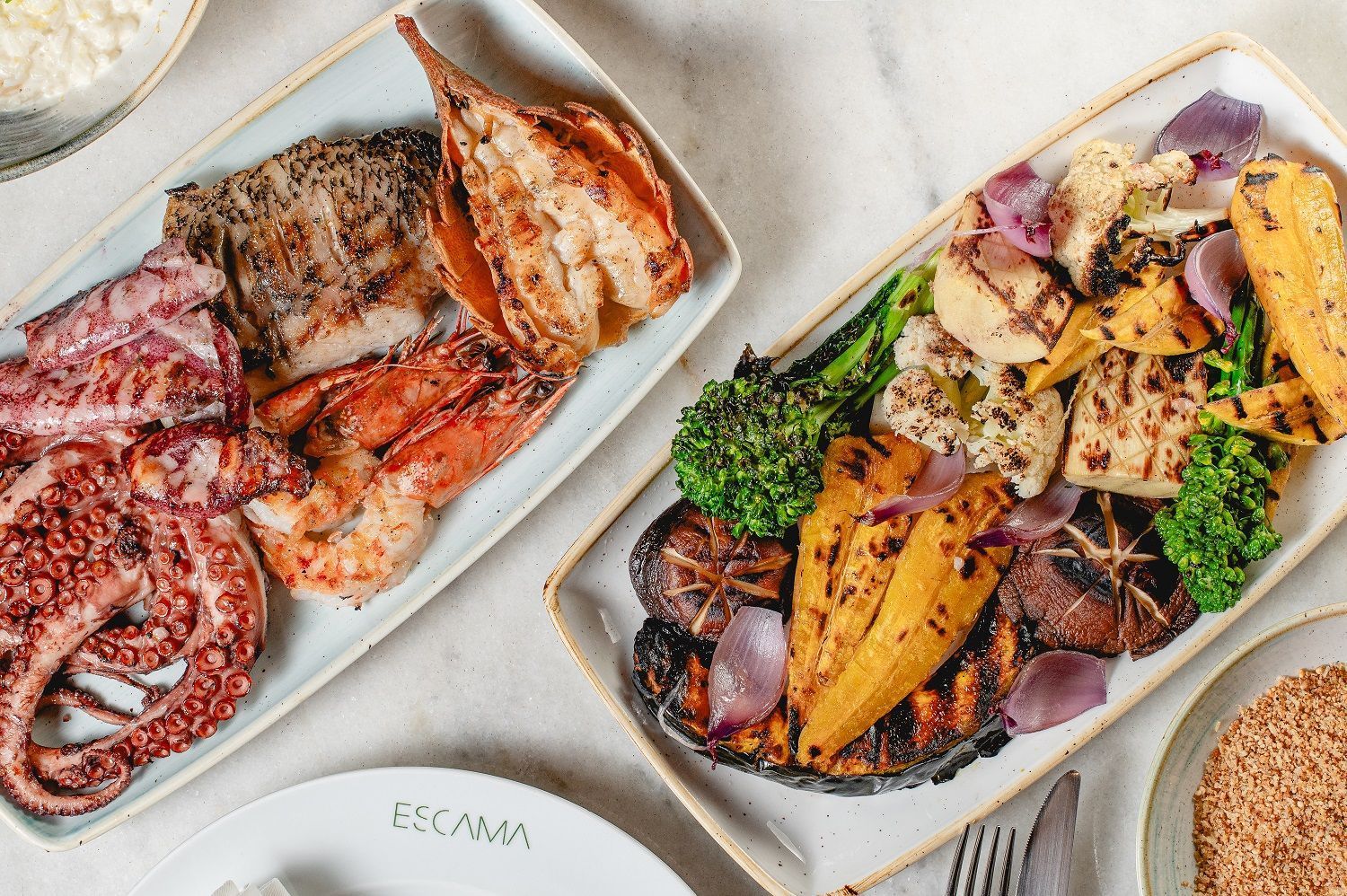 Parrilla Frutos do Mar do restaurante Escama, do Rio de Janeiro