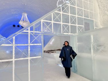 Daniela Filomeno no Icehotel, na Suécia