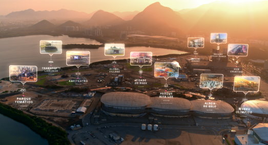 Mapa do inédito Projeto Imagine, no Parque Olímpico do Rio