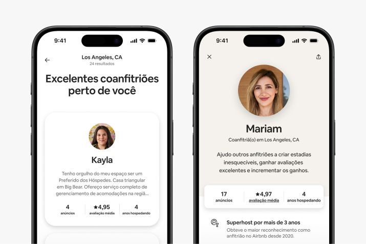 Lista de coanfitriões passa a ser disponibilizada pelo Airbnb • Divulgação