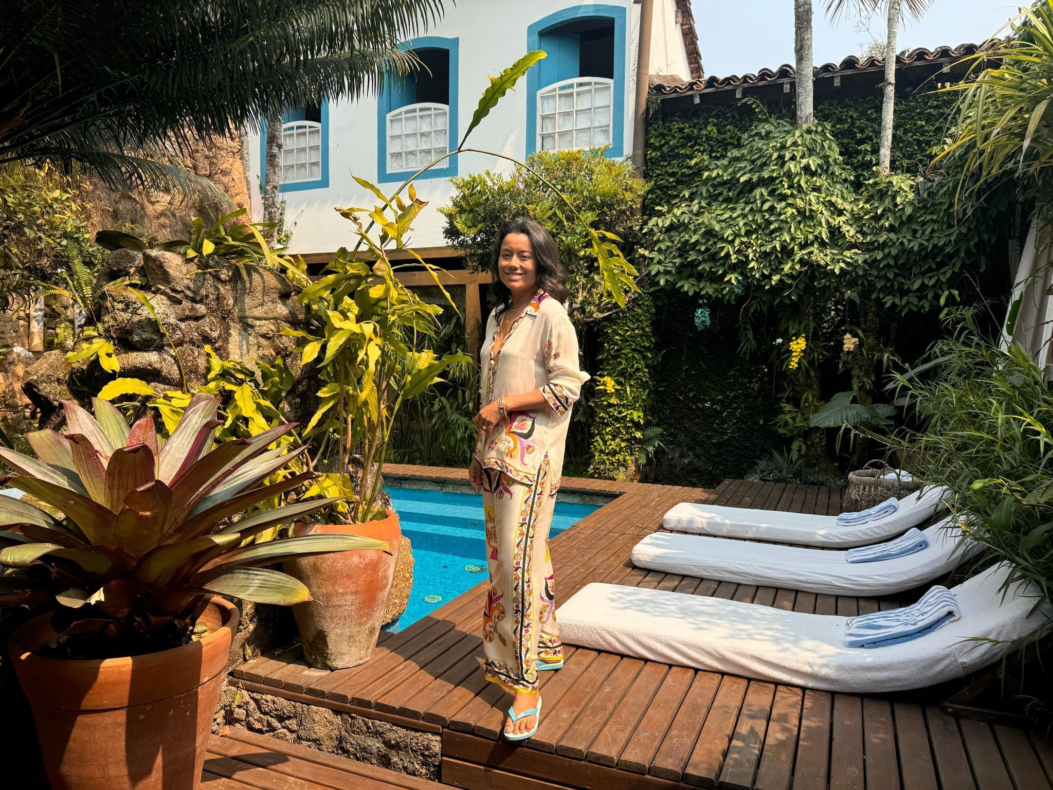 Daniela Filomeno na Casa Turquesa, em Paraty