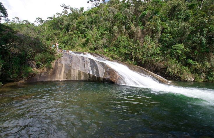 Cachoeira do Escorrega é uma das atrações da região de Visconde de Mauá, dentro do Parque Nacional do Itatiaia • Wikimedia Commons