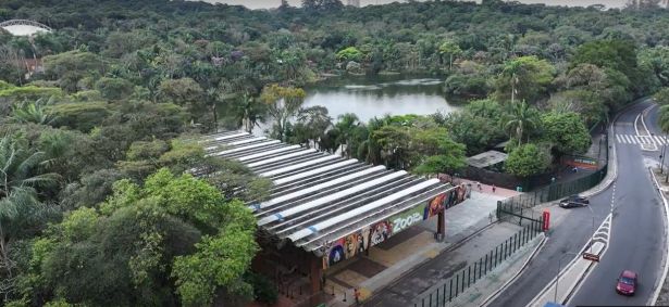 Vista aérea do Zoológico de São Paulo