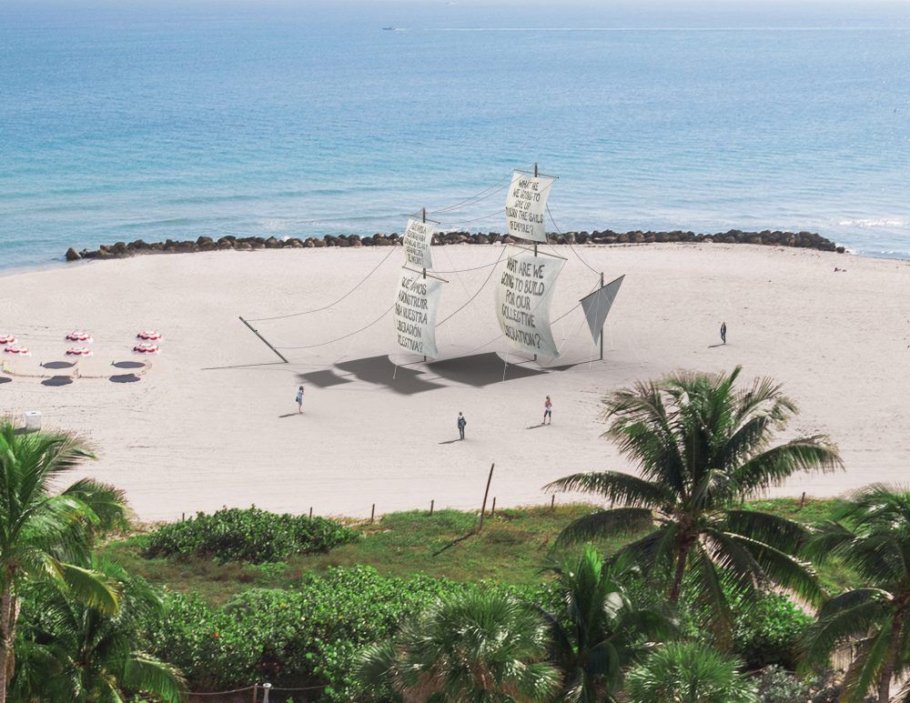 Miami Beach ganha obra de quase 10 metros do artista Nicholas Galanin • Divulgação