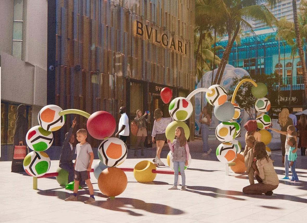 Design District ganha obra de dimensões exageradas da artista Nicole Nomsa Moyo • Divulgação