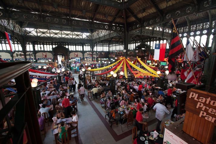 Mercado Central em Santiago, no Chile • Wikimedia commons