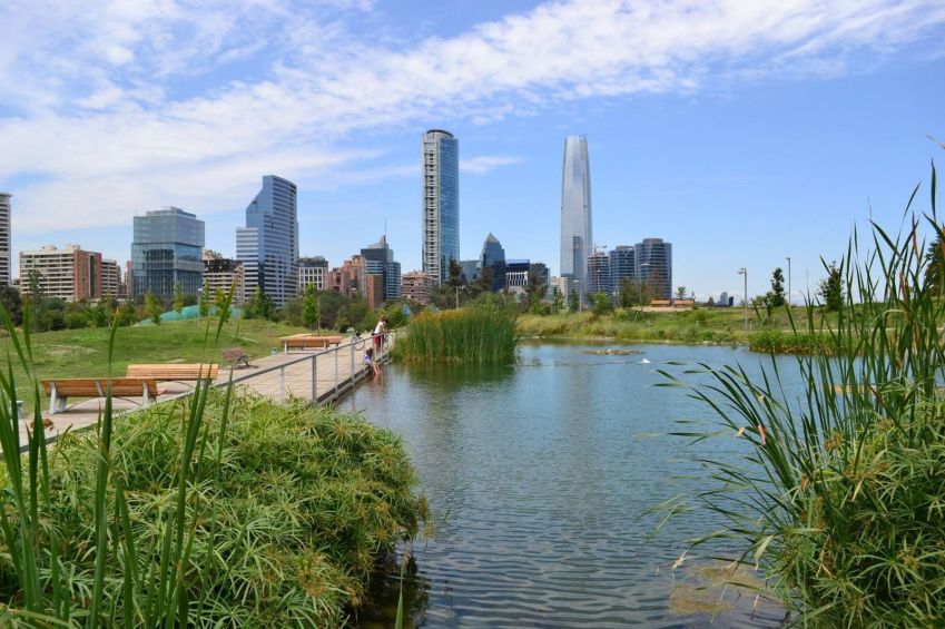 Parque Bicentenário, em Santiago, no Chile • Facebook/Parque Bicentenario