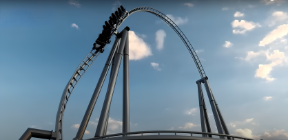 Projeto da montanha-russa no Cacau Park, em Itu