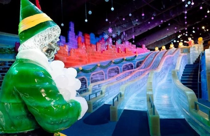 Atração no resort promete brincadeiras no gelo no Natal • Divulgação