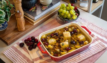 Receita de bacalhau confitado com cerejas frescas do chef Felipe Caputo