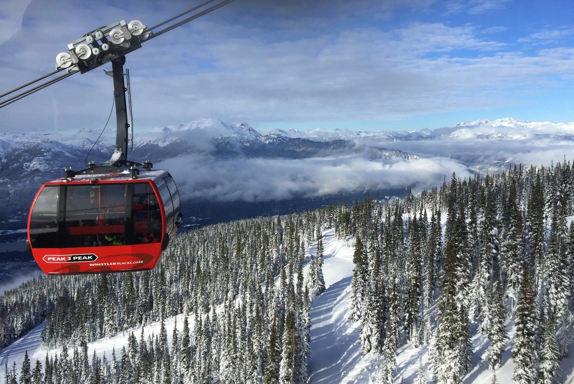 Teleférico de Whistler Blackcomb, resort de esqui no Canadá