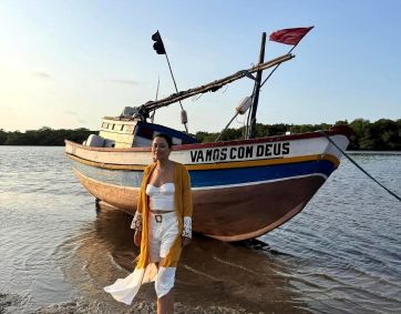 Daniela Filomeno na comunidade Travosa, em Santo Amaro do Maranhão (MA)