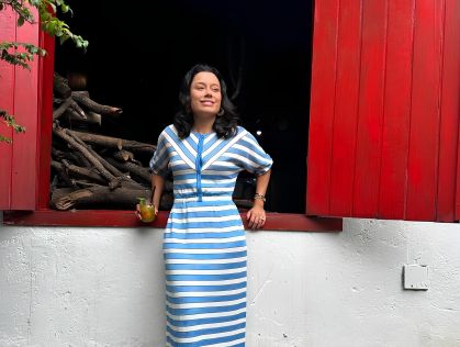 Daniela Filomeno no restaurante Xapuri, em Belo Horizonte (MG)