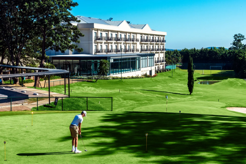Campo de golfe do Japy Golf Resort Hotel, em Cabreúva (SP) • Reprodução/site