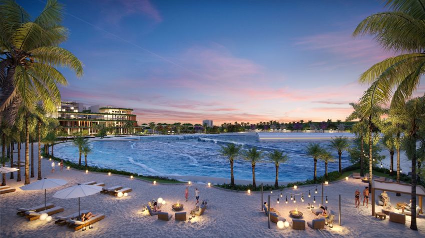 Com praia artificial, piscina de ondas e diversos espaços de conveniência, Beyond The Club será um novo conceito de clube na capital paulista • Divulgação