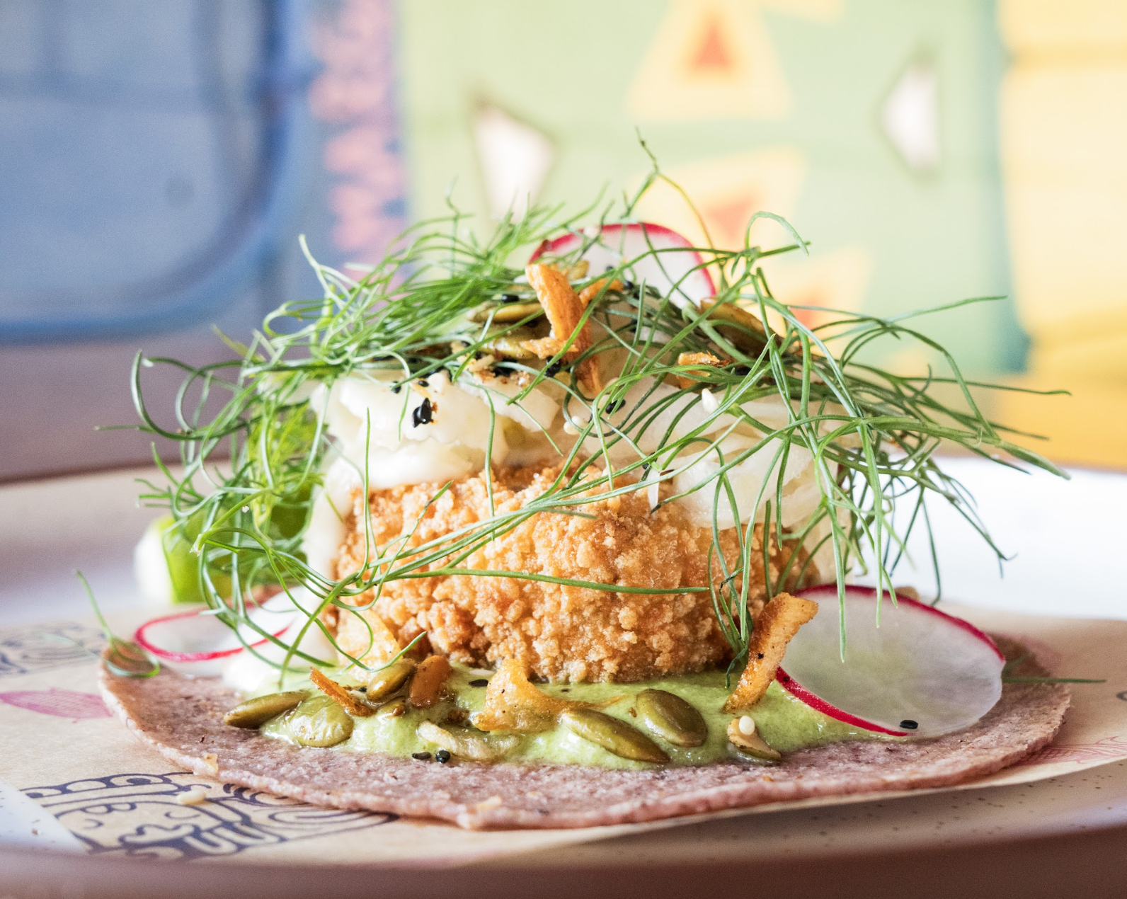 Taco do Nixta Taqueria, uma das casas mexicanas mais disputadas da capital do Texas • Isaac Obioma