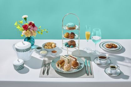 Chá da tarde do Blue Box Café da Tiffany & Co. em São Paulo