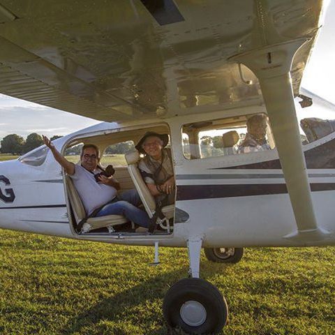 Lauro Andrade andou de monomotor no Pantanal, para fazer fotografia aérea • Arquivo pessoal/Lauro Andrade