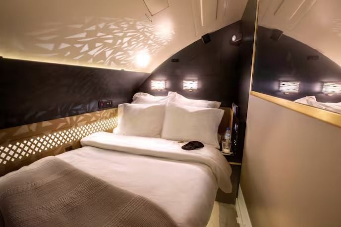 Etihad tem uma cabine chamada "The Residence", com quarto privativo, chuveiro e área de estar • Divulgação/Etihad