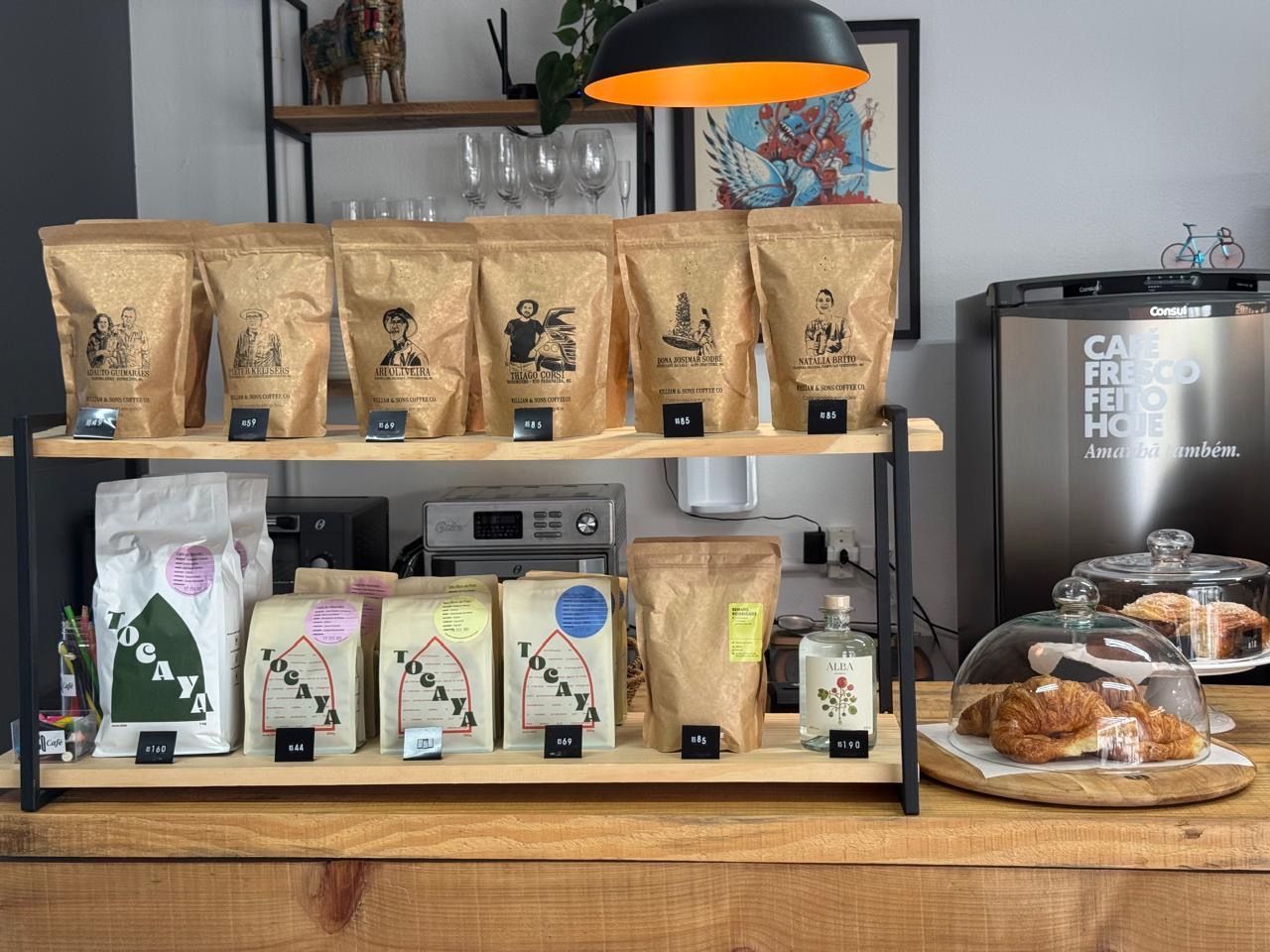Seleção de cafés especiais do Beco Café • Divulgação/Beco Café