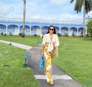 Daniela Filomeno no hotel Jamaica Inn, em Ocho Rios