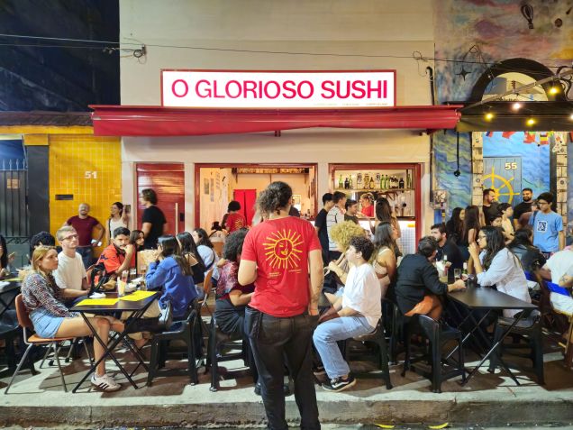Fachada de O Glorioso Sushi, em Botafogo • Fabio Wright
