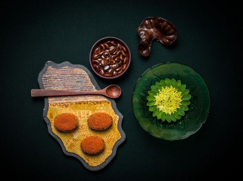Pratos do Celele, em Cartagena, que levou o prêmio de Sustentabildade no The World's 50 Best Restaurants 2025 • Divulgação
