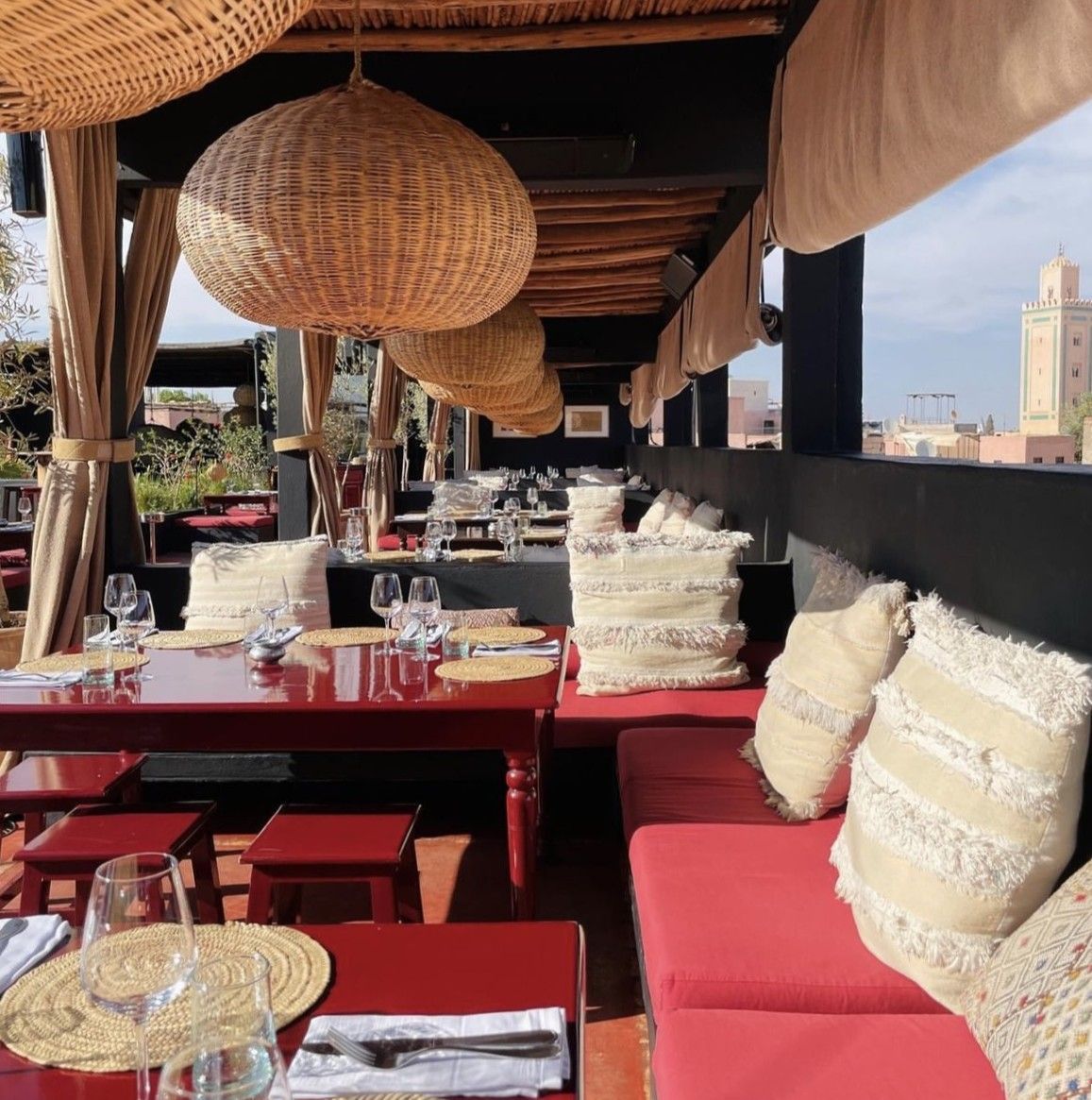 Terrasse des Épices tem vistas privilegiadas para a medina de Marrakech • Reprodução/Instagram