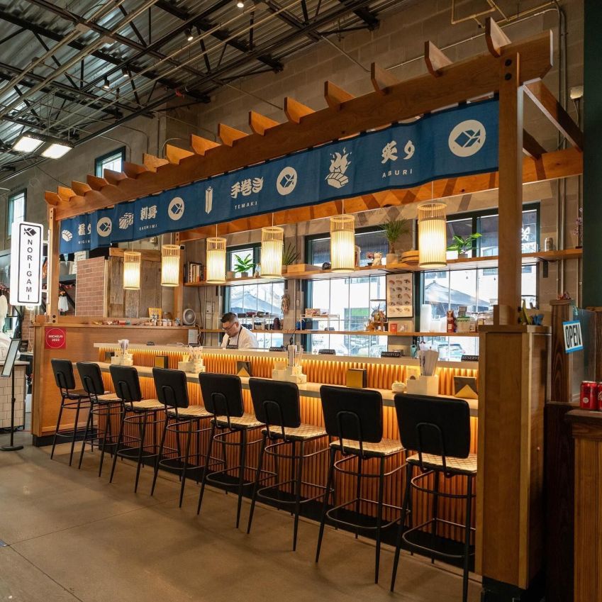 Norigami é um omakase de oito lugares no mercado gastronômico Plant St. Market • Instagram/Norigami