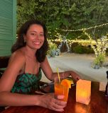 Daniela Filomeno em jantar no Blanchards, restaurante em Anguilla
